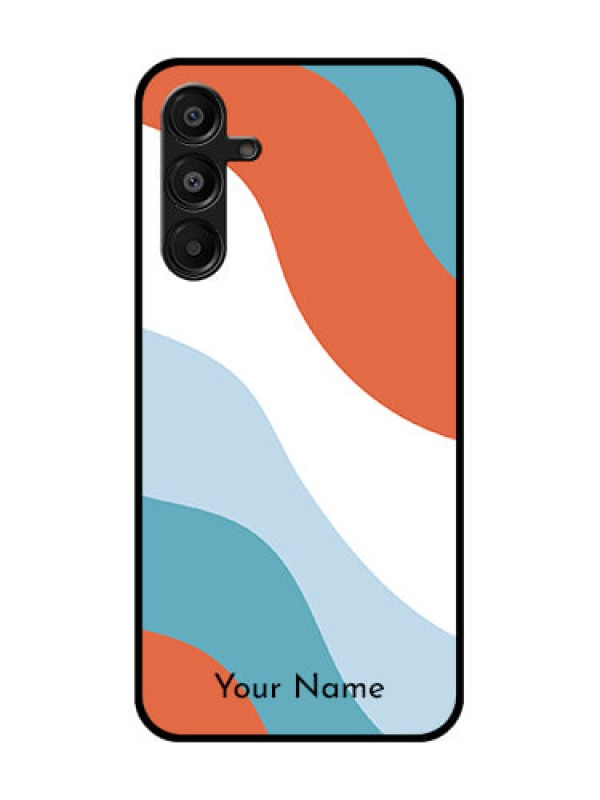 Custom Galaxy F16 5G Custom Glass Phone Case - Coloured Waves Design