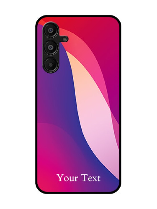 Custom Galaxy F16 5G Custom Glass Phone Case - Digital Abstract Overlap Design