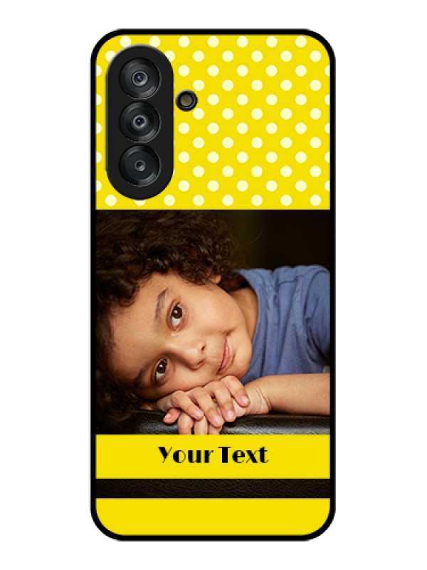 Custom Samsung Galaxy F17 5G Custom Glass Phone Case - Bright Yellow Case Design