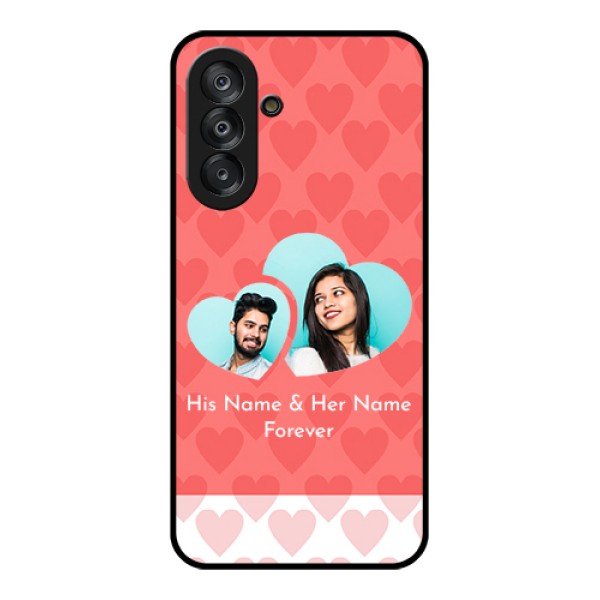 Samsung Galaxy F17 5G Custom Glass Phone Case - Couple Pic Upload Design Samsung Galaxy F17 5G Custom Glass Phone Case - Couple Pic Upload Design