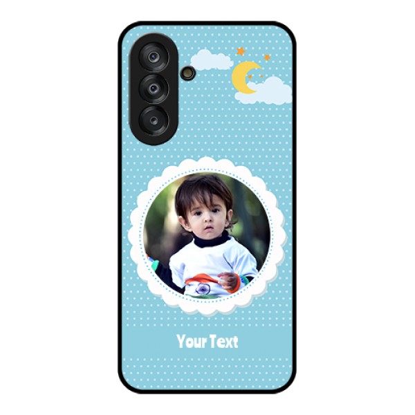 Samsung Galaxy F17 5G Custom Glass Phone Case - Violet Pattern Design