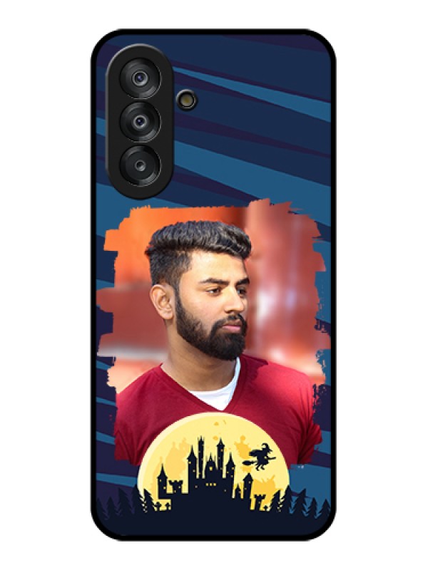 Custom Samsung Galaxy F17 5G Custom Glass Phone Case - Halloween Witch Design