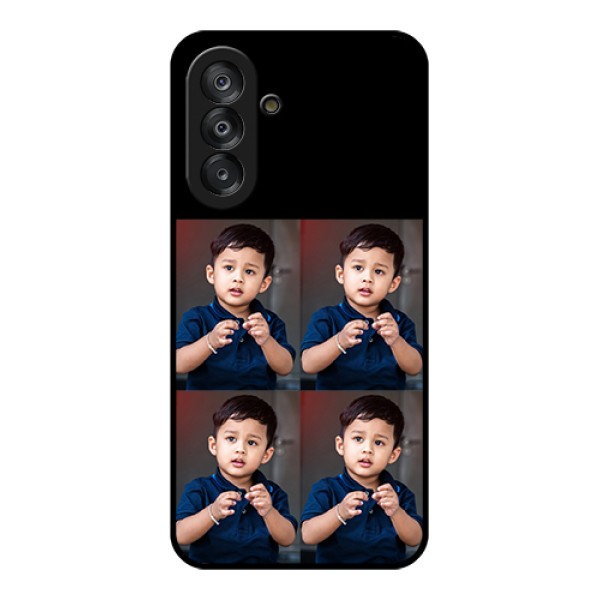 Samsung Galaxy F17 5G Custom Glass Phone Case - 4 Image Holder Design