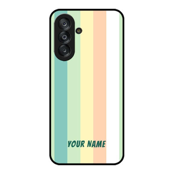 Samsung Galaxy F17 5G Custom Glass Phone Case - Multi - Colour Stripes Design Samsung Galaxy F17 5G Custom Glass Phone Case - Multi - Colour Stripes Design