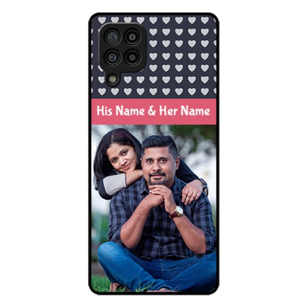 Galaxy F22 Custom Glass Mobile Case  - Love Symbols Design