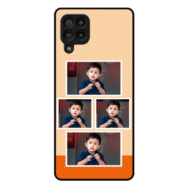 Galaxy F22 Photo Printing on Glass Case  - Bulk Photos Upload Design
