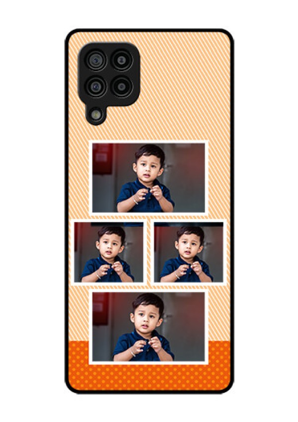 Galaxy F22 Photo Printing on Glass Case  - Bulk Photos Upload Design