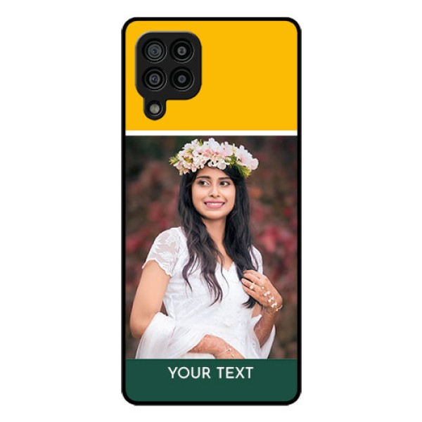 Galaxy F22 Photo Printing on Glass Case  - Love You Design