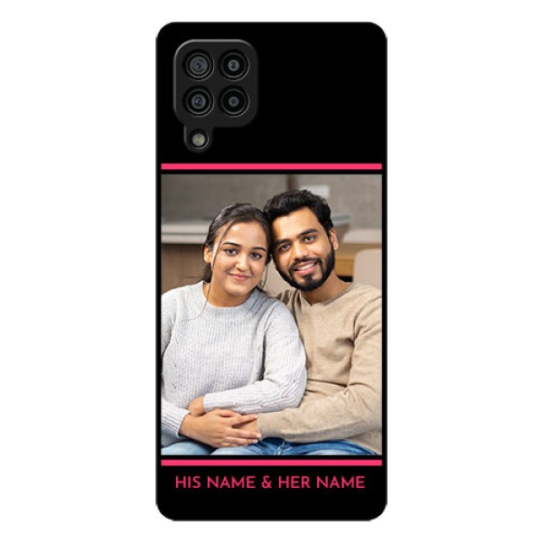 Galaxy F22 Custom Glass Mobile Case  - with Add Text Design