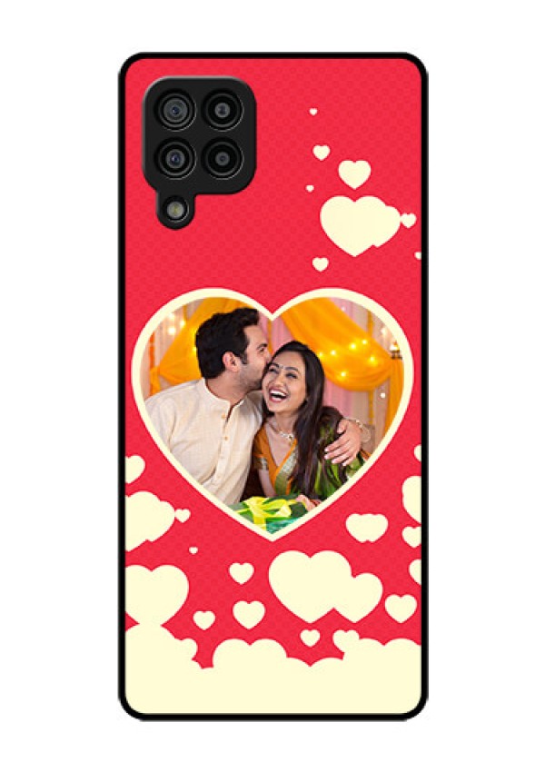 Galaxy F22 Custom Glass Mobile Case  - Love Symbols Phone Cover Design