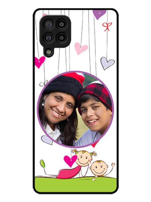 Custom Galaxy F22 Photo Printing on Glass Case  - Cute Kids Phone Case Design