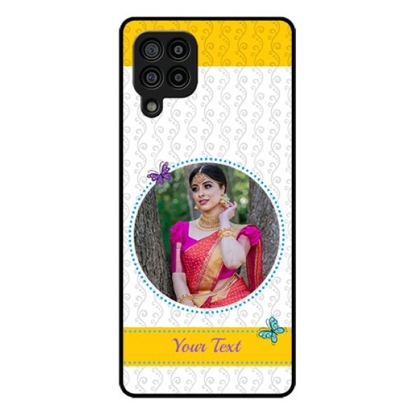 Galaxy F22 Custom Glass Mobile Case  - Girls Premium Case Design