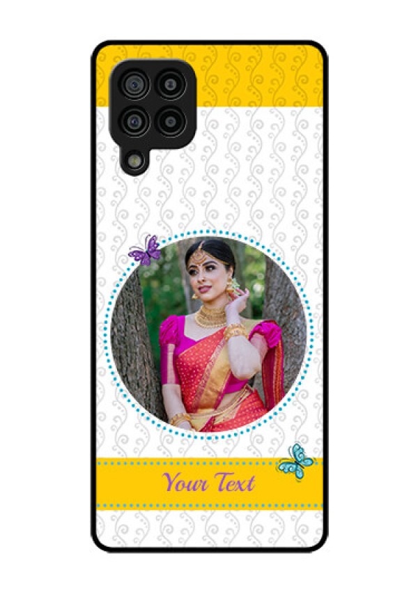 Galaxy F22 Custom Glass Mobile Case  - Girls Premium Case Design
