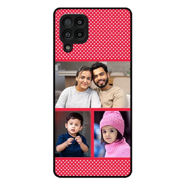 Galaxy F22 Personalized Glass Phone Case  - Bulk Pic Upload Design