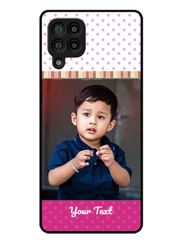 Custom Galaxy F22 Photo Printing on Glass Case  - Cute Girls Cover Design