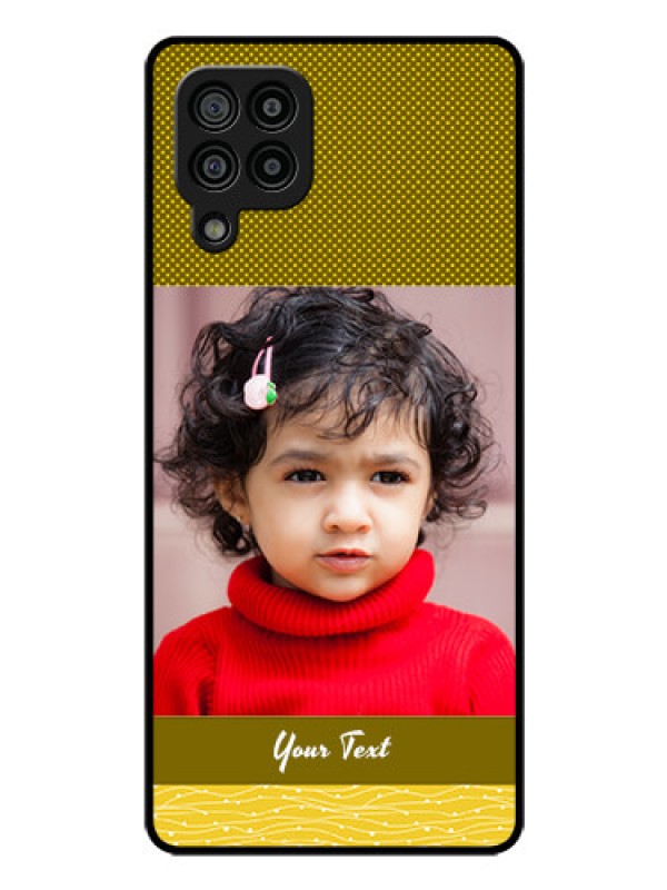 Custom Galaxy F22 Custom Glass Phone Case  - Simple Green Color Design
