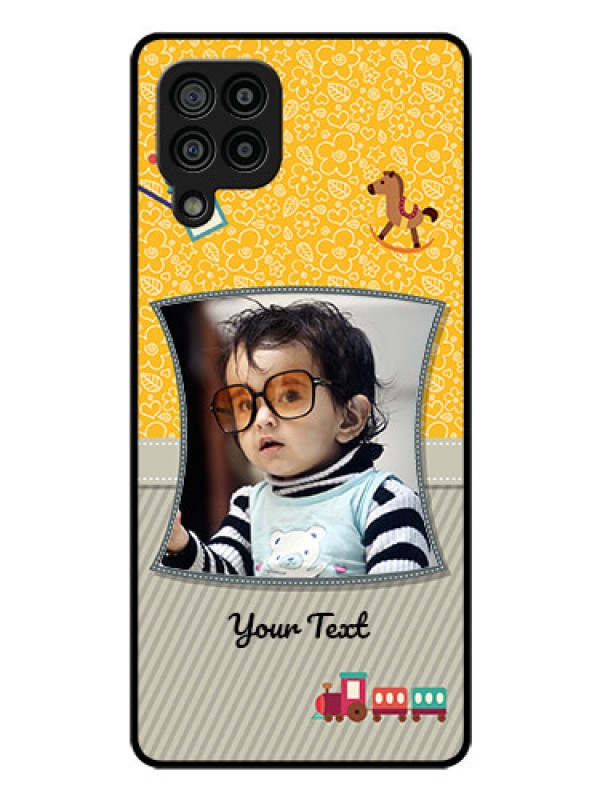 Custom Galaxy F22 Personalized Glass Phone Case  - Baby Picture Upload Design