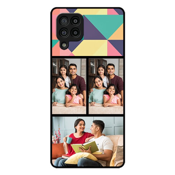 Galaxy F22 Custom Glass Phone Case  - Bulk Pic Upload Design