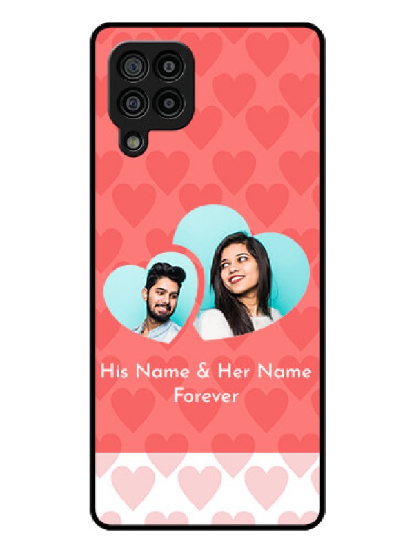 Custom Galaxy F22 Personalized Glass Phone Case  - Couple Pic Upload Design