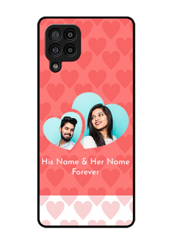 Galaxy F22 Personalized Glass Phone Case  - Couple Pic Upload Design