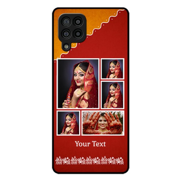 Galaxy F22 Personalized Glass Phone Case - Wedding Pic Upload Design Galaxy F22 Personalized Glass Phone Case - Wedding Pic Upload Design