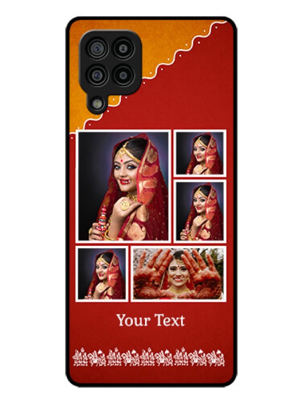 Custom Galaxy F22 Personalized Glass Phone Case  - Wedding Pic Upload Design