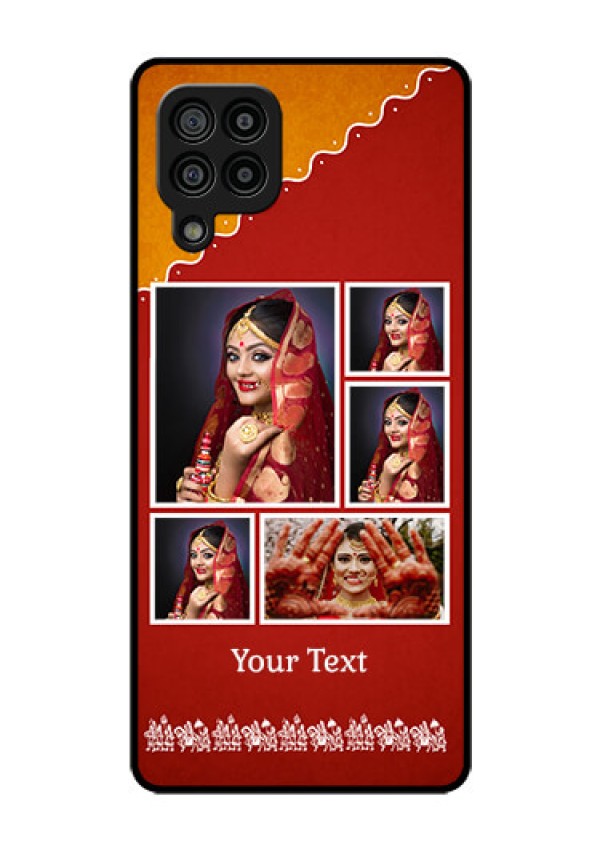 Galaxy F22 Personalized Glass Phone Case  - Wedding Pic Upload Design
