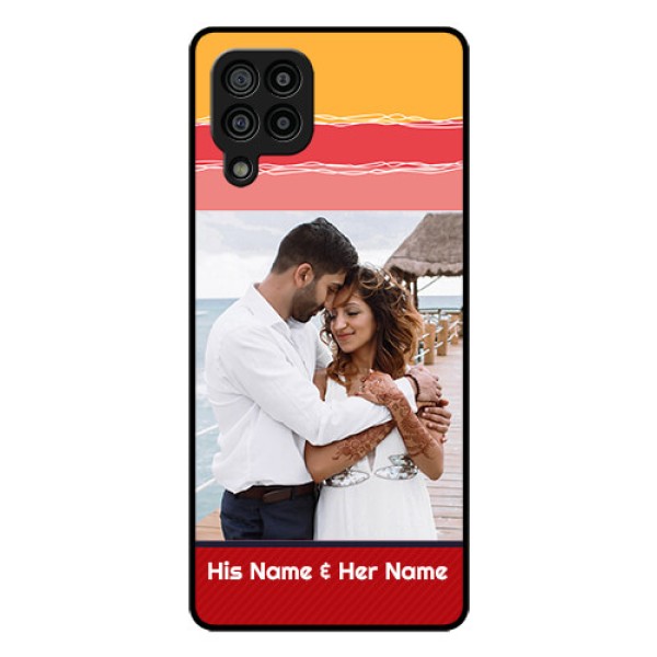 Galaxy F22 Custom Glass Mobile Case  - Colorful Case Design