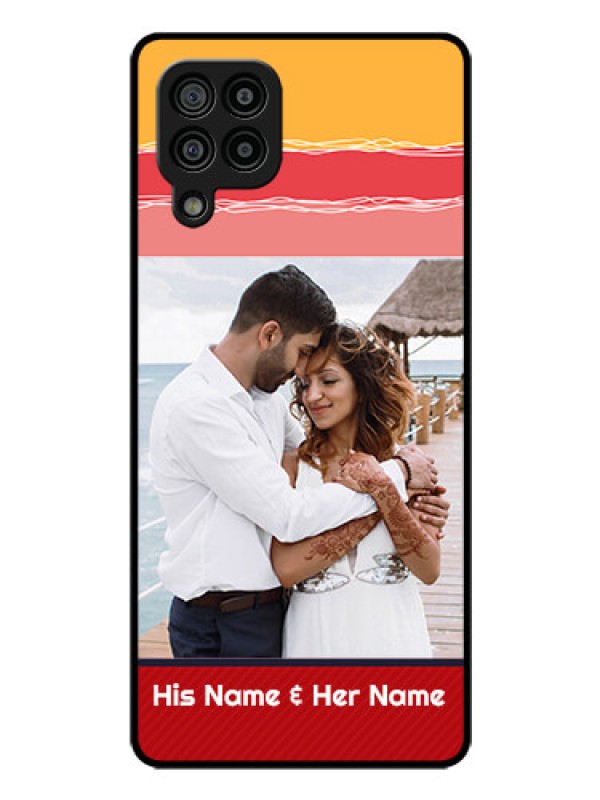 Custom Galaxy F22 Custom Glass Mobile Case  - Colorful Case Design