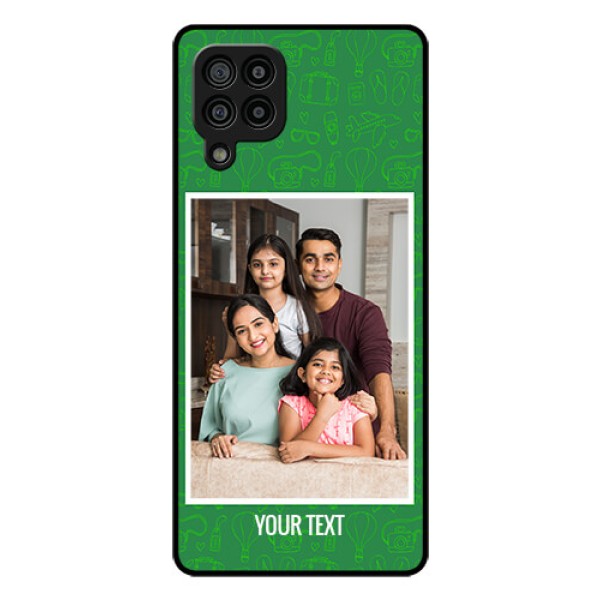 Galaxy F22 Personalized Glass Phone Case  - Picture Upload Design