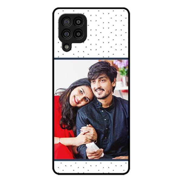 Galaxy F22 Personalized Glass Phone Case  - Premium Dot Design