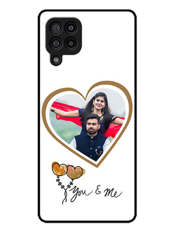 Custom Galaxy F22 Custom Glass Mobile Case  - You & Me Design