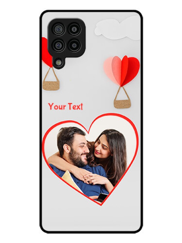 Custom Galaxy F22 Custom Glass Mobile Case  - Parachute Love Design