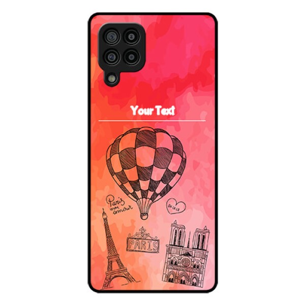 Galaxy F22 Custom Glass Phone Case  - Paris Theme Design