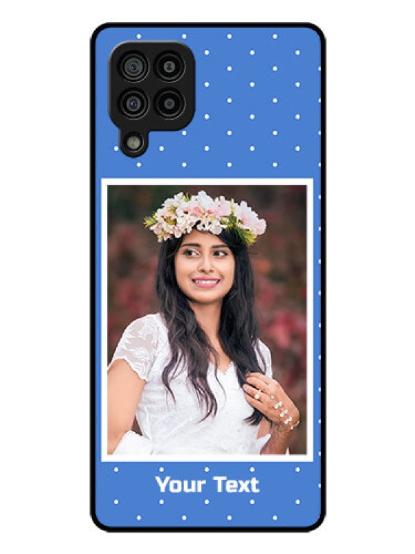 Custom Galaxy F22 Photo Printing on Glass Case  - Polka dots design