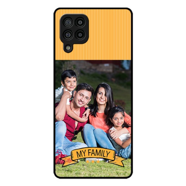 Galaxy F22 Custom Glass Phone Case  - My Family Design