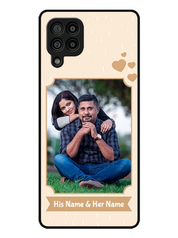 Custom Galaxy F22 Custom Glass Phone Case  - with confetti love design 