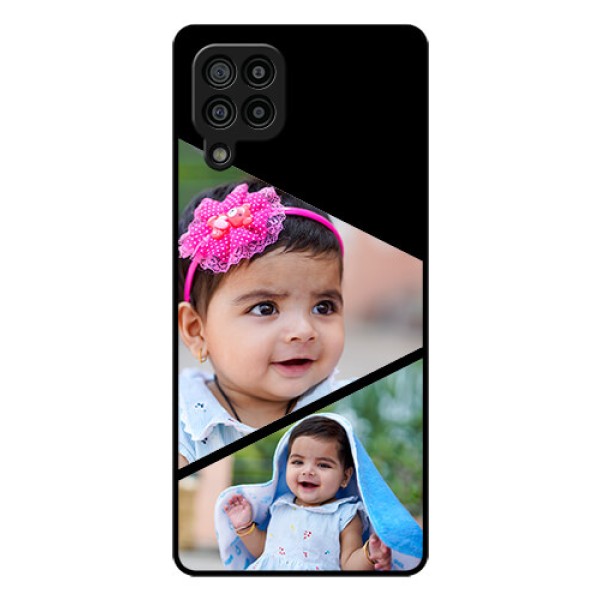 Galaxy F22 Custom Glass Phone Case  - Semi Cut Design