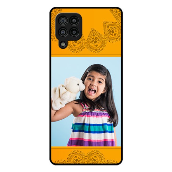 Galaxy F22 Personalized Glass Phone Case  - Photo Wedding Design 