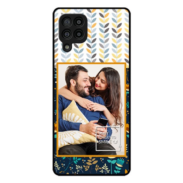 Galaxy F22 Custom Glass Mobile Case  - Pattern Design