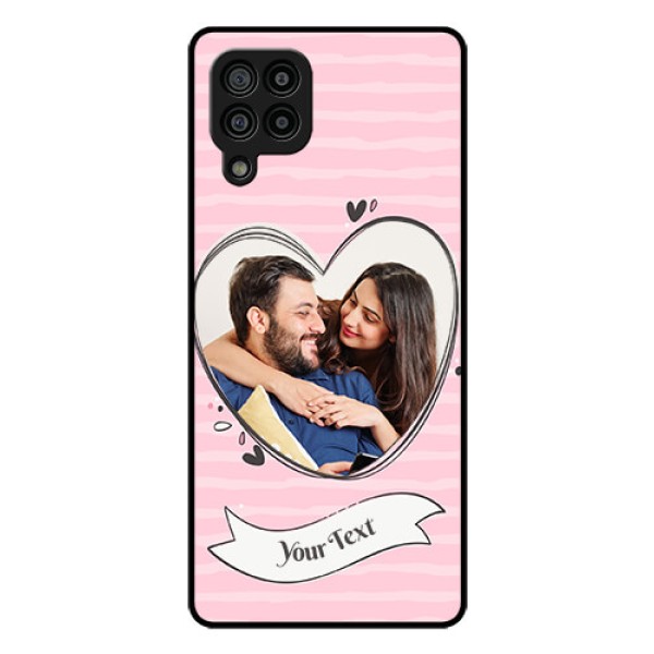 Galaxy F22 Custom Glass Phone Case  - Vintage Heart Design