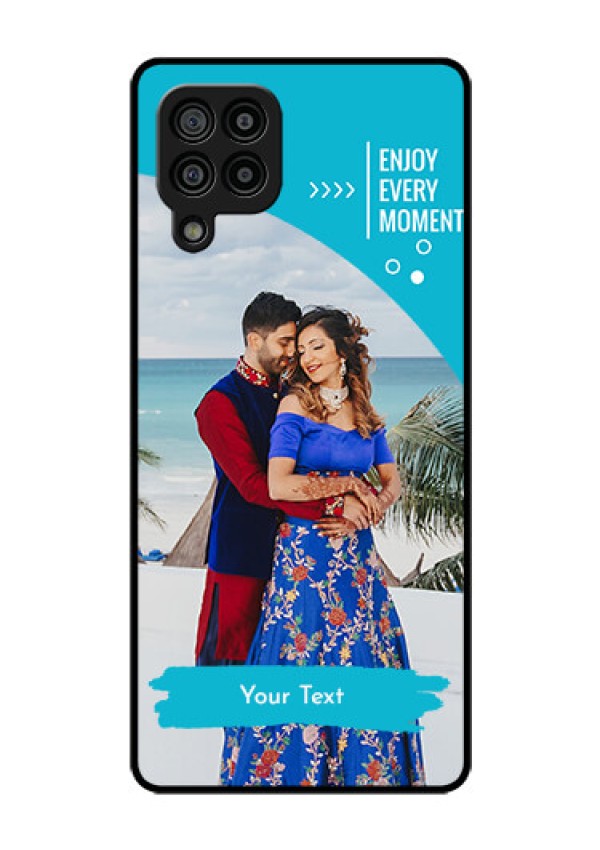 Galaxy F22 Custom Glass Mobile Case  - Happy Moment Design