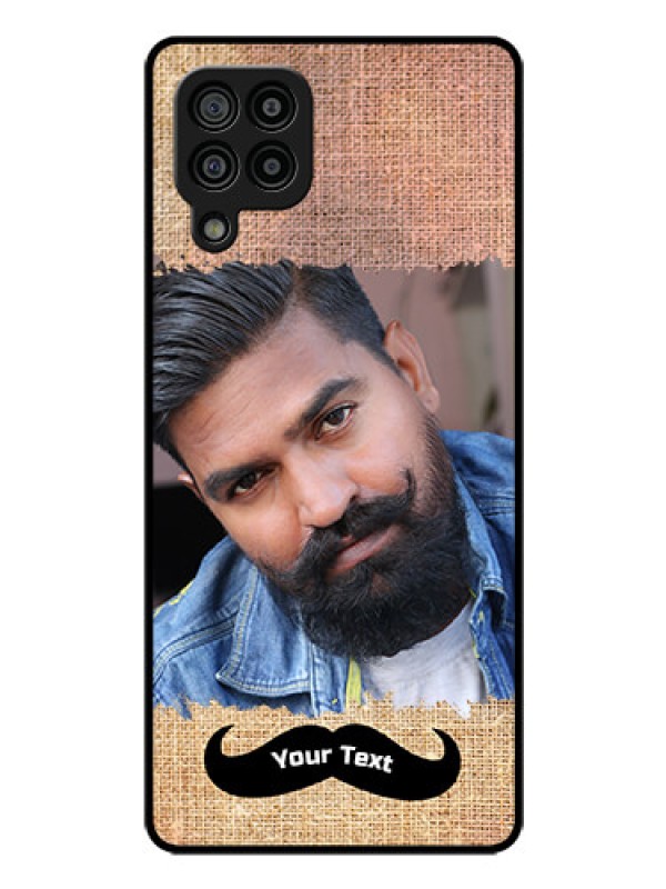 Custom Galaxy F22 Personalized Glass Phone Case  - with Texture Design