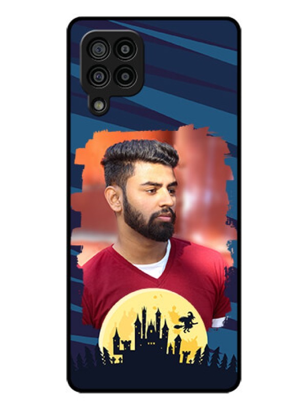 Custom Galaxy F22 Photo Printing on Glass Case  - Halloween Witch Design 