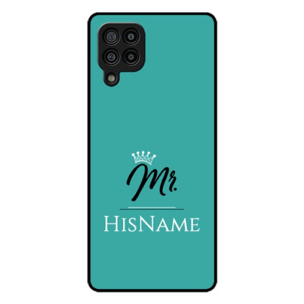 Galaxy F22 Custom Glass Phone Case Mr with Name
