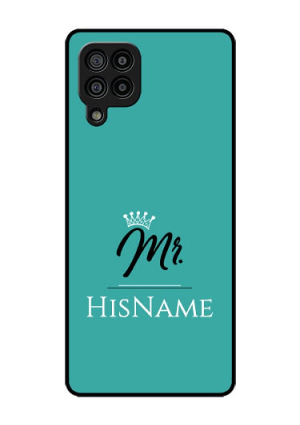 Galaxy F22 Custom Glass Phone Case Mr with Name