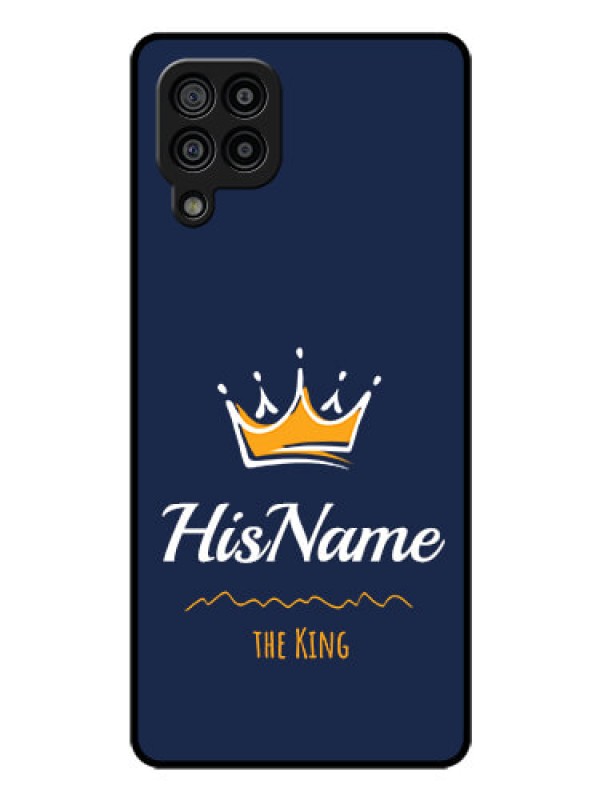 Custom Galaxy F22 Glass Phone Case King with Name