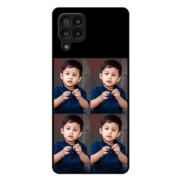 Galaxy F22 4 Image Holder on Glass Mobile Cover