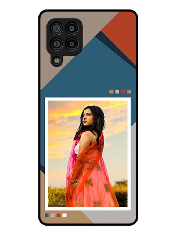 Custom Galaxy F22 Personalized Glass Phone Case - Retro color pallet Design