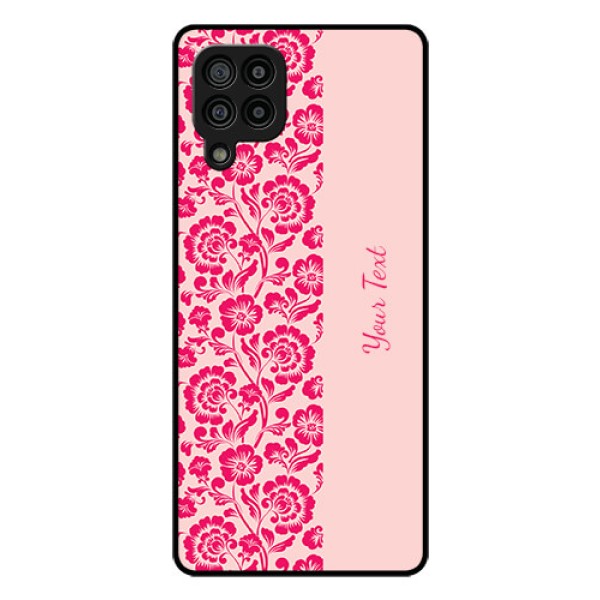 Galaxy F22 Custom Glass Phone Case - Attractive Floral Pattern Design Galaxy F22 Custom Glass Phone Case - Attractive Floral Pattern Design